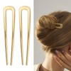 COZYISLE 2-Pack Metal French Hair Pin Set, Silver and Gold,