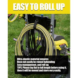TUTULUCK Flexible Pressure Washer Hose 40FT, 1/4'' Kink Resistant 3600 PSI Power Washer Hose Extension with M22 and 3/8" Quick Connection Kit for Gas and Electric Pressure Washers