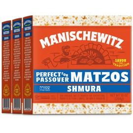 Manischewitz Shmura Matzo, 10 oz (3 Pack) | Crunchy & Delicious | Nothing Artificial | Kosher for Passover