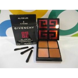 ~ GIVENCHY ~ GIVENCHY ~ ALL FOR LIPS LIPSTICK & GLOSS QUARTET ~ # 3 ALL FOR BEIGE ~ BOXED