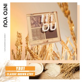 INTO YOU Nude Eyeshadow Palette, 4 Colors Matte, Shimmer and Glitter Eye Shadow Palletes, Warm Neutral Naked Pigments, Long Lasting Professional Beauty Makeup Eyeshadow