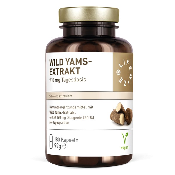 LifeWize® Yam Root Capsules High Dose - 180 Wild Yams