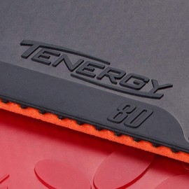 Butterfly 05930 Tenergy 80 Table Tennis Rubber, Soft Back, Tension (Spin), Red, Thick