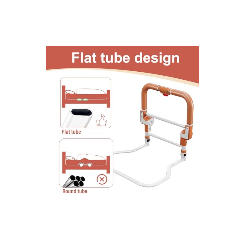 Foldable Bed Guard, Bed Rails for Elderly Adults, Adjustable in