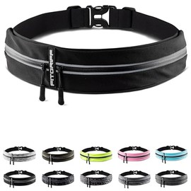 Fitgriff® - Cinturón de correr para hombres y mujeres, bolsa de correr segura para teléfono, llaves y esenciales, para todos los teléfonos celulares (