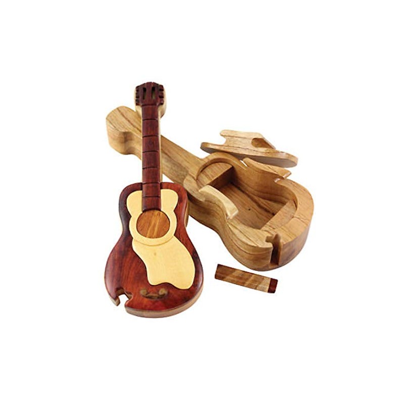 Guitar Wooden Puzzle Box Music Decorative Boxes
