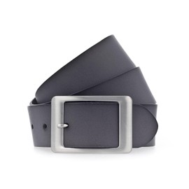 Vanzetti Wide Smooth Leather Belt, Dark grey, dark grey