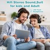 Woice Auriculares Blutooth para niños con micrófono, luces LED coloridas,