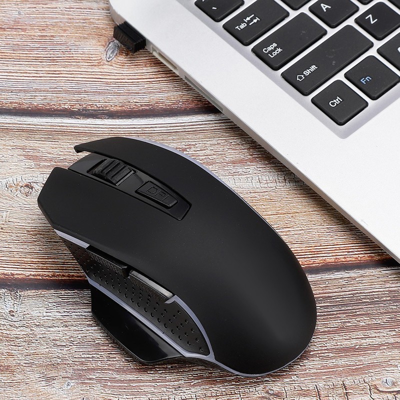 2.4G Wireless Game Mouse Black ABS Portable with Breathing Light
