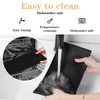 10 Pcs Black Bar Mats, 11.8" x 6" Non-Slip Glass