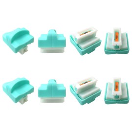 GRABOTE Upgraded Mint Green Paper Cutter Blades, 8Pcs Paper Trimmer Replacement Blades with Automatic Security Safeguard Design