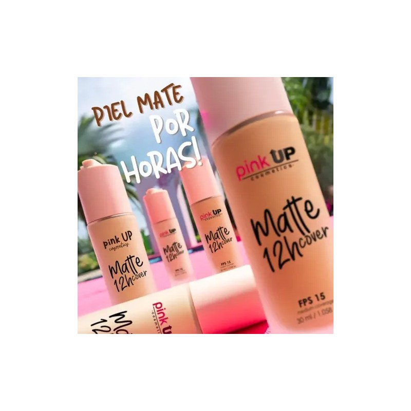 Pink Up, Maquillaje Liquido, Acabado Matte, Larga Duración