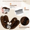 XFSRG Real Hair Extensions with Clip Messy Hair Bun for