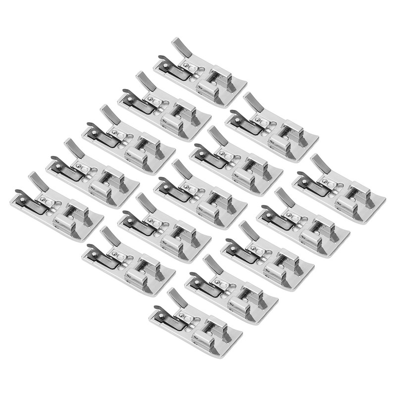 15 Pcs Overlock Presser Foot Universal Stainless Steel Snap On