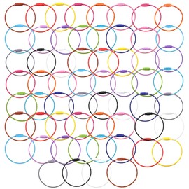 Nijimomo Key Chain, Wire, 15 Colors, 30 Pieces, Color Key Chain, Ring, Stainless Steel, multicolor