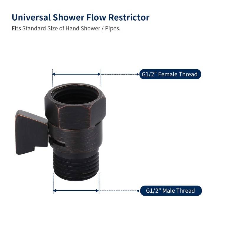 Tenfe Water Flow Control Shut Off Valve, Brass Adjustable Water