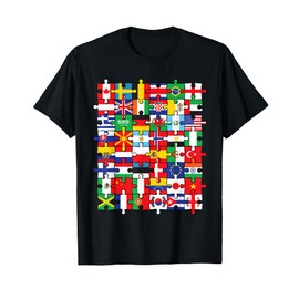 Flags of Countries of the World international flag puzzle T-Shirt
