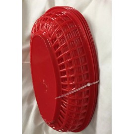 Cooking Concepts Set 4 Red BBQ Plastic Deli Basket Sandwich Burger Hot Dog Picnic Food Serving