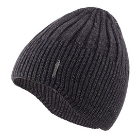 (Connectile) Earmuffs Knit Hat Kids Winter Warm Hat Kids Boys Toddler Beanie Knit Cap, heather black