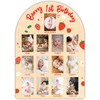 UIBOVA Strawberry My First Year Photo Board, Berry 1st Birthday