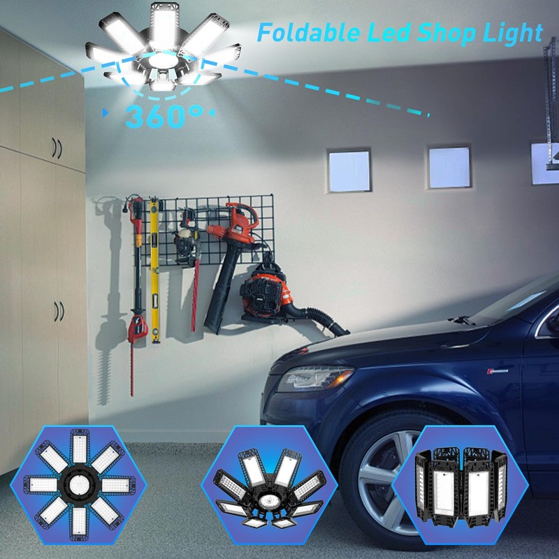 ISKYDRAW LED Garage Light Bulb, 240W Garage Lighting 24000LM with