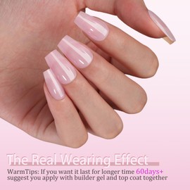 SXVME Soft Gel Nail Tips Medium Coffin Gel X Nails, 300Pcs Pre-applied Tip Primer Gel X Nail Tips, Natural Pink Colored Gel Tips Acrylic Fake Nails Extensions False Nails Press ons for Easy DIY