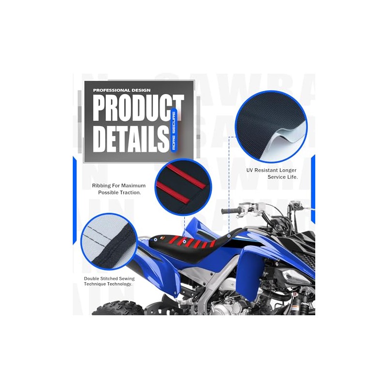 Funda de asiento para ATV, compatible con Raptor 700 700R,