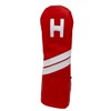 Red and White Sunfish Leather Golf Headcover 5 Piece Set
