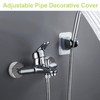 UFURMATE Wall Pipe Cover, 2Pcs Plastic Wall Hole Decoration Split