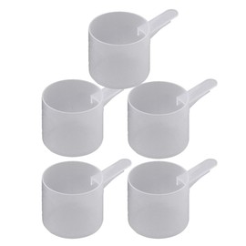 60 mL Plastic Measuring Packaging Scoop (= 60 cc/ = 4 tablespoon/ = 2 fl oz), Short Handle - to Measure and Dispense Spices, Granules, Powders, for Seeds Packing made in USA (5)