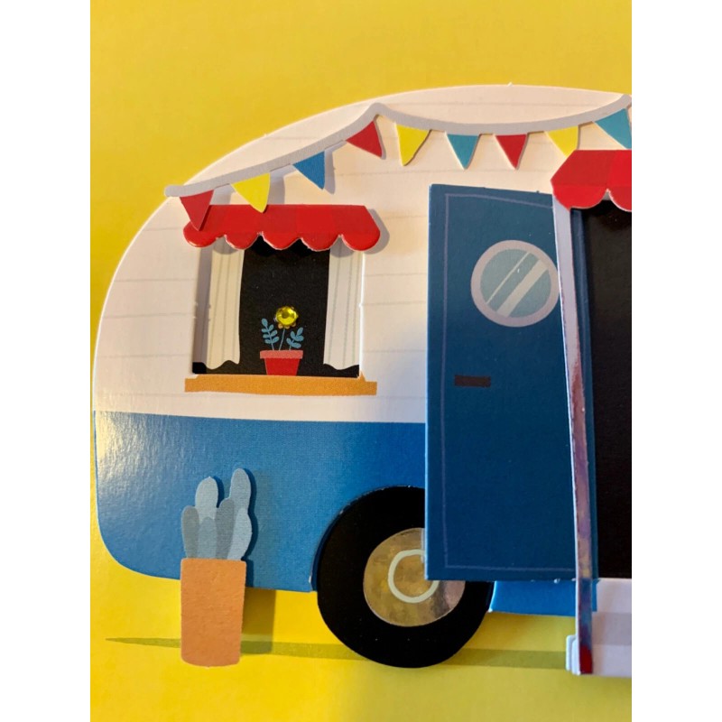Unbranded Unique Greeting Card! 3D Trailer Camper Mobile Home