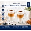 XORX 2 Pack Latte Glass Cups 240ml with Handles