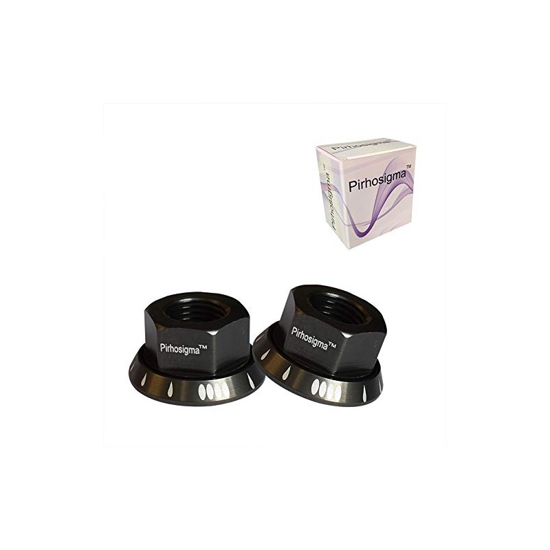 Pirhosigma Ti 2 x M10 Bike Wheel Hub Axle Nuts