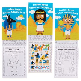 Baker Ross FX616 Altes Egypten-Sticker-Aktivitätsbücher - 8er-Packung, Sticker-Bücher-Partytütenfüller für Kinder