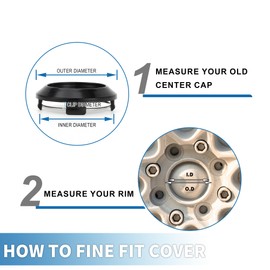 A ABSOPRO Universal Wheel Center Hub Cap Durable 64mm 2.52" Outside Diameter Vehicle Hub Covers Car Accessories Automotive Plastic Black