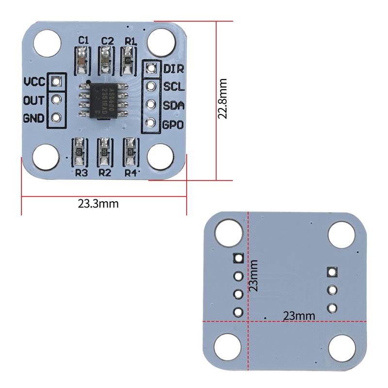 Podazz 5pcs AS5600 Magnetic Encoder 12bit 3.3V High Precision Magnetic