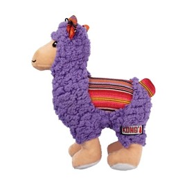 KONG Peluche Llama Mediana con Chirrido, Mediano, Morado