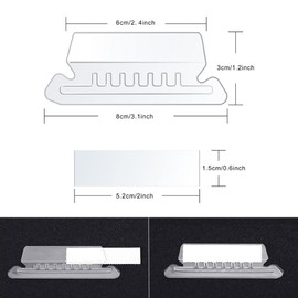 60 Hanging Folder Tabs and Inserts Colorful Plastic Filing Cabinet Tab Hanging File Tabs File Inserts PVC Label Folder Accessory Label Tabs for Quick Identification of Hanging Files