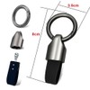 YiyuanHe 2Pcs Leather Car Keychain Clip, Universal Keyrings Zinc Alloy