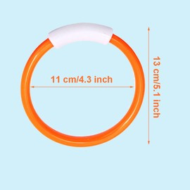 Diving Rings Penta Angel 4Pcs Plastic Portable Underwater Swimming Pool Training Dive Ring for Boys Girls (Basic)