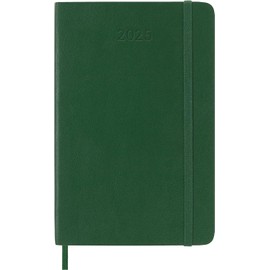 Moleskine Classic 12 Month 2025 Weekly Planner, Soft Cover, Pocket (3.5" x 5.5"), Myrtle Green, 144 pages