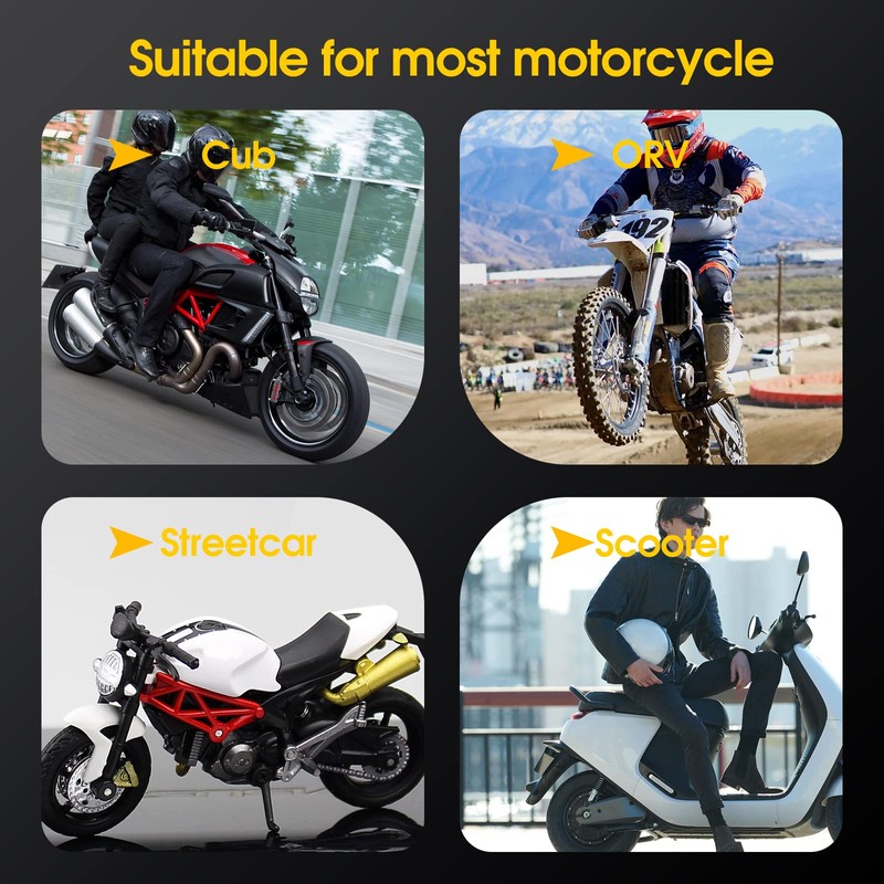 leepee Motorcycle Tire Pressure Monitoring System, Tire Pressure and Temperature