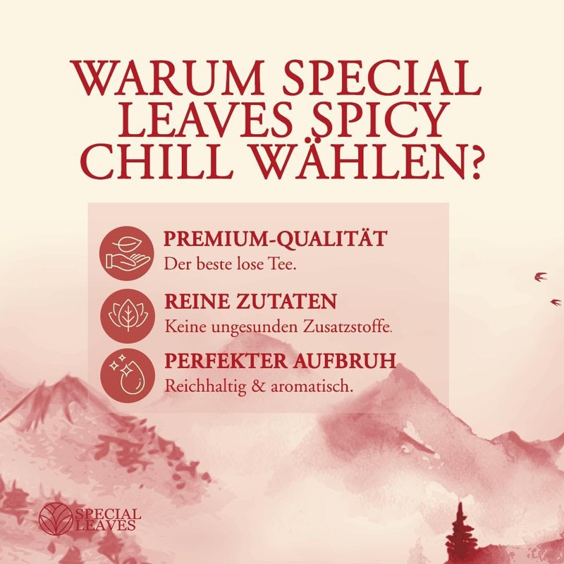 Special Leaves Spicy Chill Chai Tea, Green Tea with Spices