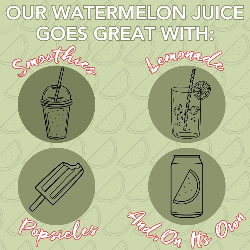 CoCo Joy 100% Natural Watermelon Juice, (12-Pack) Low-Calorie Watermelon Drink