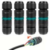 Fousenuk Pack of 4 IP68 Cable Connectors, Waterproof Cable Connector,