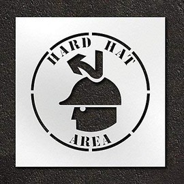 RAE STL-116-12413 Stencil,Hard Hat Area,24 in