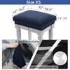 BUYUE 4 pcs Vanity Stool Bench Covers, Luxury Crease-Resistant Jacquard