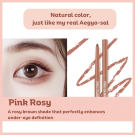 Produco [thebom] AegyoSal Eyeliner Under-Eye Enhancing Pencil Highlighter Eye Makeup (Pink Rosy) Soft matte with fine pearl