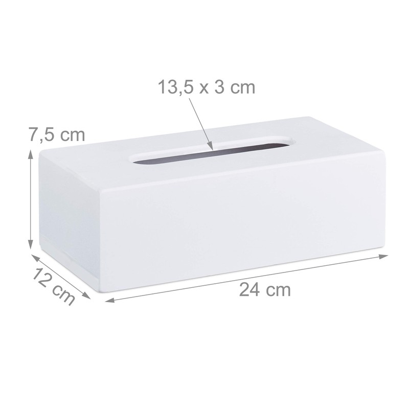 Relaxdays 10023252 Bamboo Tissue Box with Sliding Base, Tissue Box