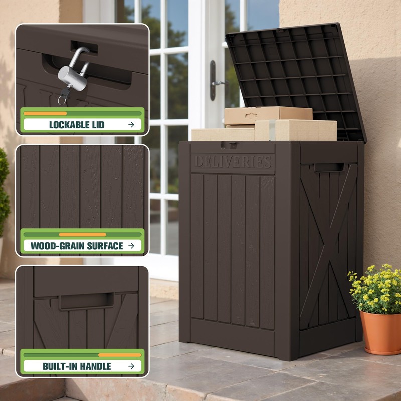 Greesum 52 Gallon Large Outdoor Package Delivery Box for Porch,
